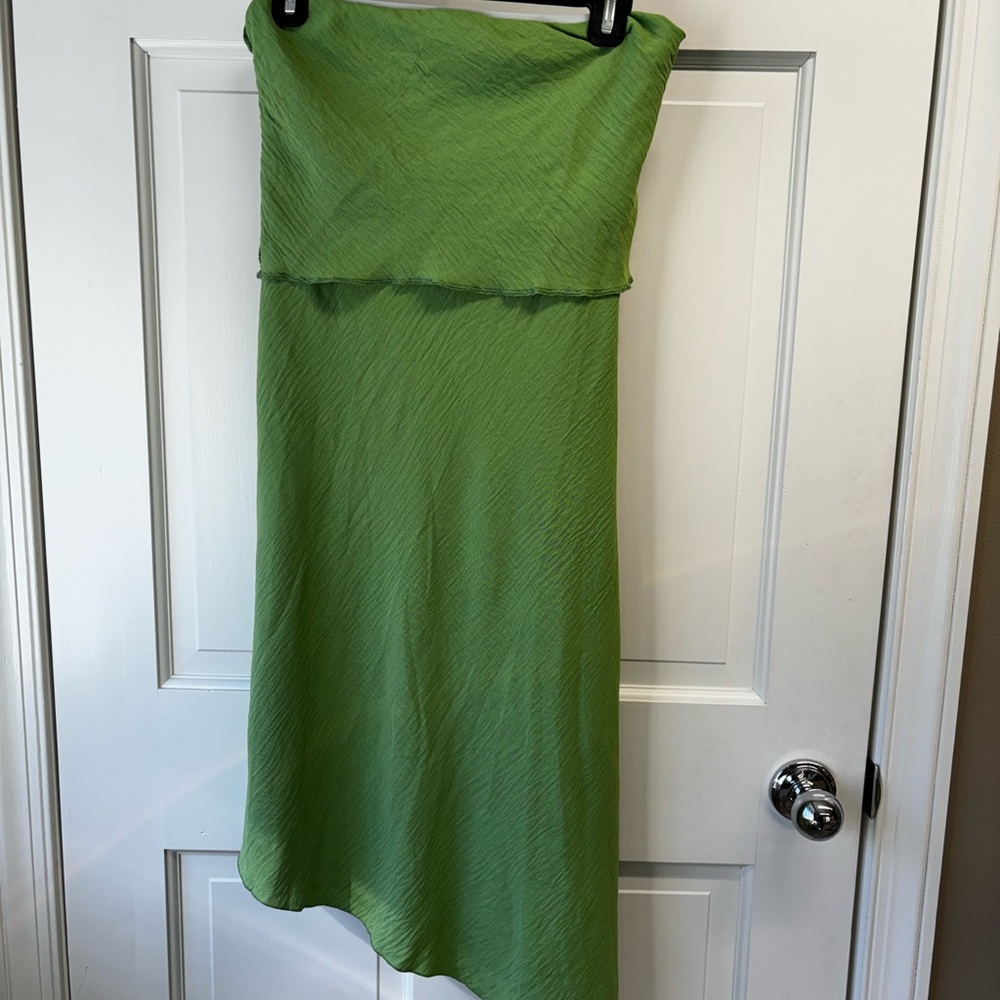 See You Monday Green Asymmetrical Foldover Skirt - New with Tags!